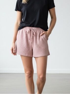 Kuwalla Tee Tyla Waffle Shorts - Pink